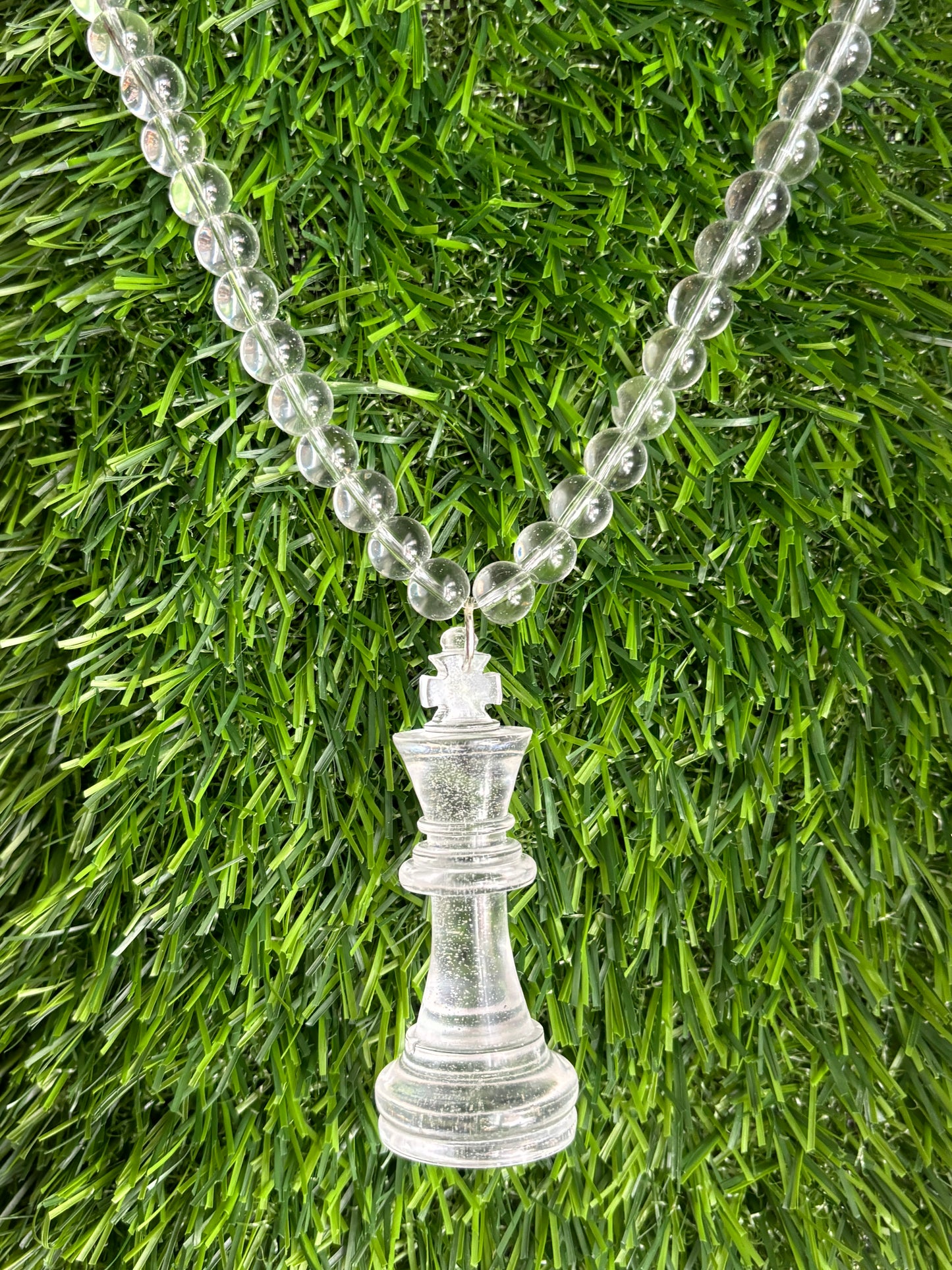 Resin Chess Piece Necklace